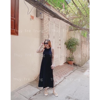 Maihuong ⚡️váy xát nách 3m xẻ tà gấu cho nữ