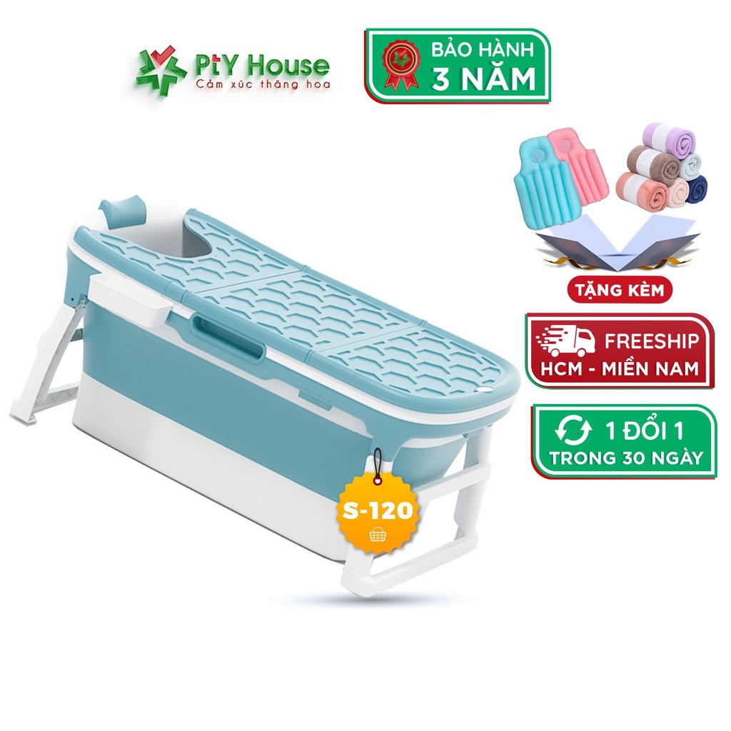 Bồn Tắm Gấp Gọn Cho Người Lớn PTY HOUSE, Gia Đình Tắm, Xông Hơi Thư Giãn Chất Liệu Nhựa Cao Cấp - Bảo Hành 3 Năm