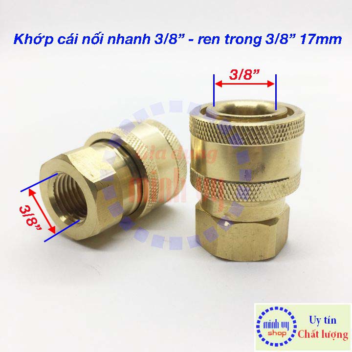 Khớp nối nhanh 3/8&quot; đủ các loại ren - phụ kiện máy rửa xe