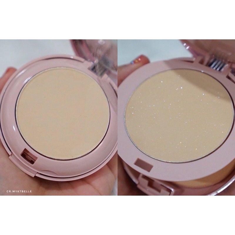 Phấn phủ Glamor bright 2 tầng nhũ và không nhũ Thái lan