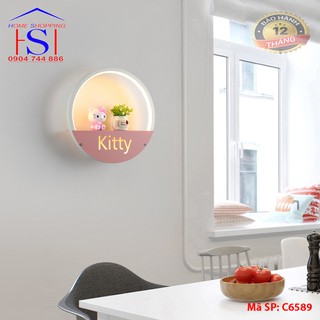 Đèn ngủ treo tường hình mèo kitty cho phòng trẻ em