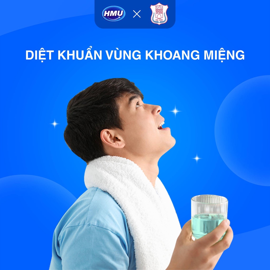 [Chính Hãng] Nước súc miệng sát khuẩn họng HMU Chlorhexidine 0,12% - Đại học Y Hà Nội