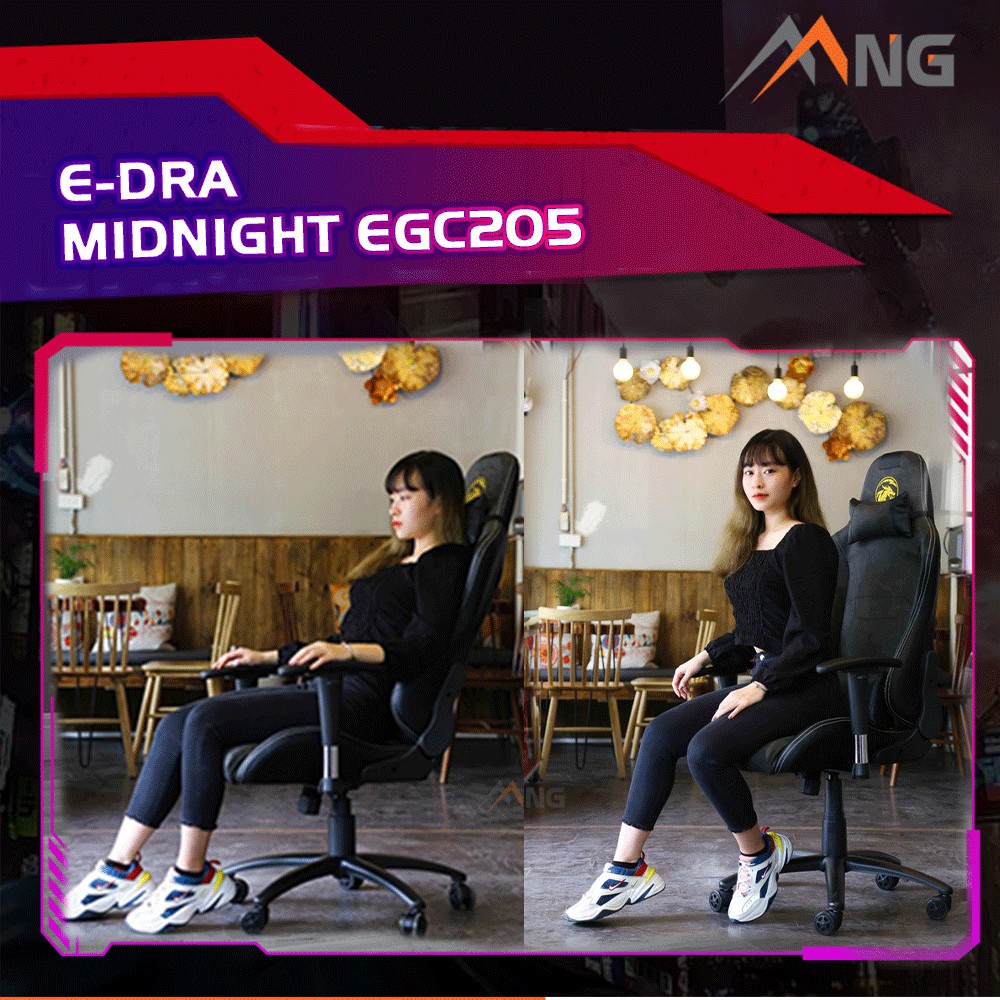 Ghế Chơi Game EDra MidNight EGC205 Ngả 180 Độ Nhiều Màu Chính Hãng Cao Cấp Bảo Hành 12 Tháng