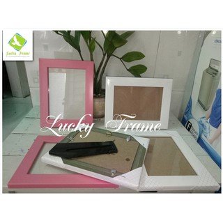 Combo 5 khung ảnh cưới trắng hồng 13x18cm