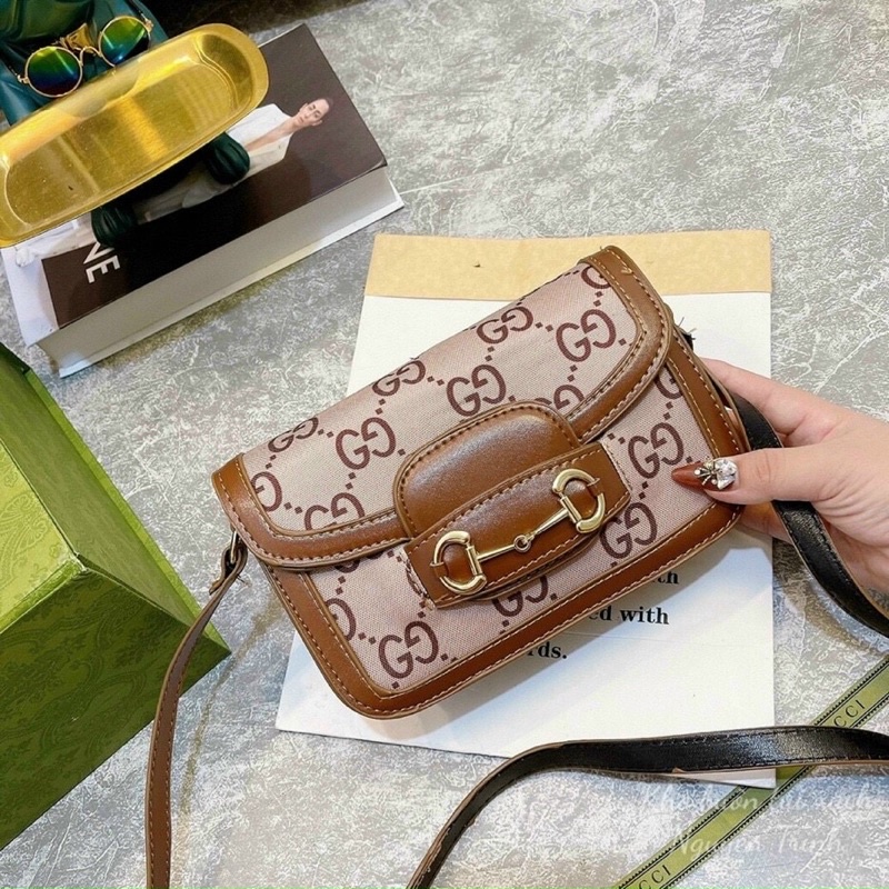 Túi GD hồ ngọc hà viền nâu siêu hot giá rẻ