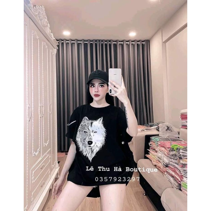 [RẺ VÔ ĐỊCH] Áo thun unisex mặt sói in to basic form rộng tay lỡ dành cho nam nữ