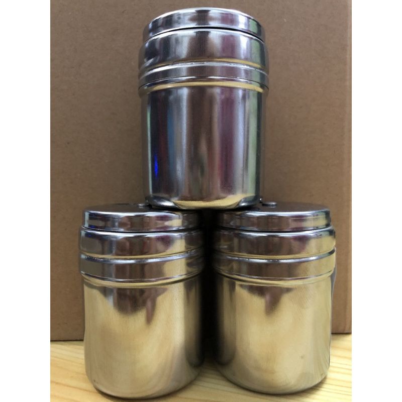 Hủ đựng tăm xỉa răng, hoặc tiêu bằng inox không gỉ, dụng cụ đựng tăm, tiêu nắp xoay dễ sử dụng