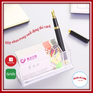 Hộp nhựa trong suốt đựng name card đựng danh thiếp 01082 Buôn Rẻ