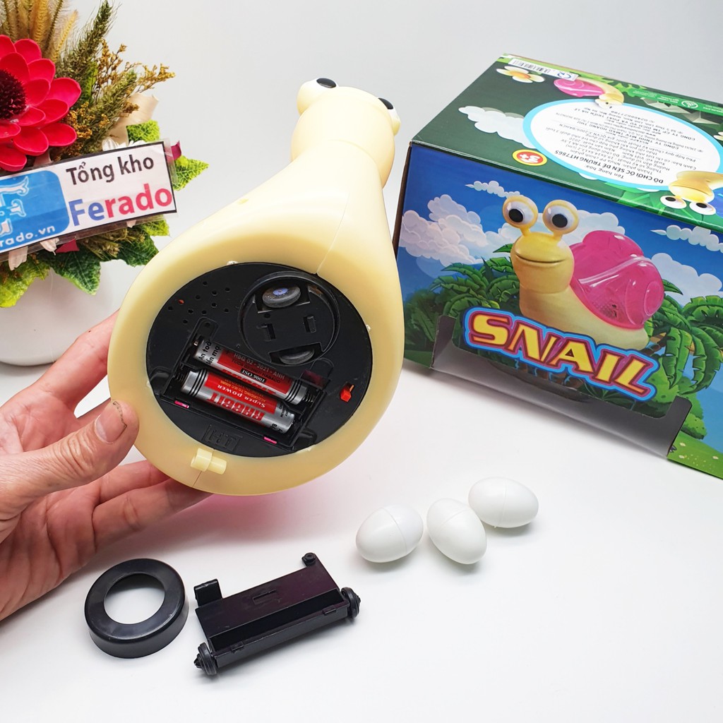 Đồ chơi trẻ em ốc sên đẻ trứng có 5 bài hát việt phát sáng