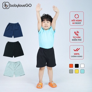 Quần đùi cho bé trai QT001 BabyloveGo chất liệu cotton sợi thoáng mát co