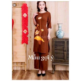 LỤA ĐŨI NÂU MAY ÁO DÀI,ĐẦM,BỘ