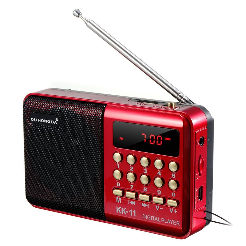 Radio Kỹ Thuật Số zzz Tích Hợp Đài FM USB TF MP3 Cầm Tay Có Thể Sạc Lại