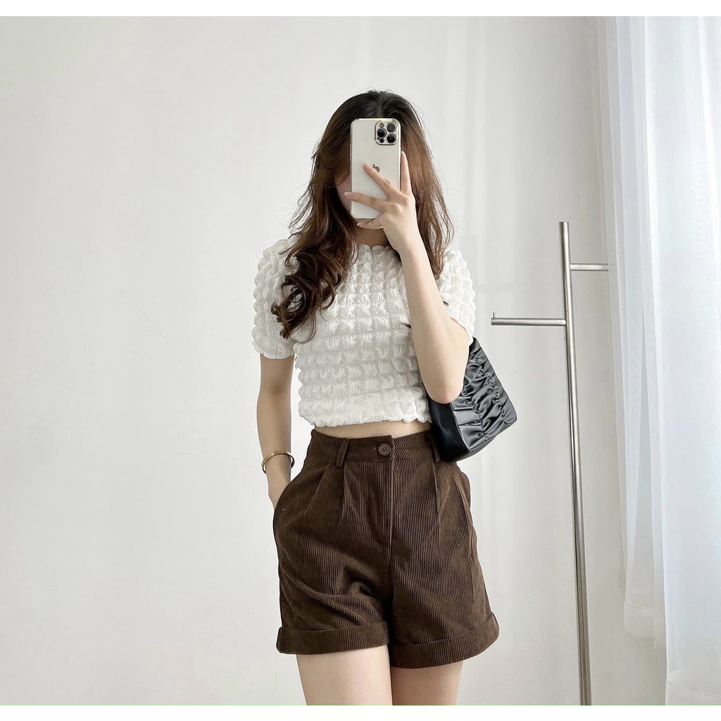 áo croptop hình xốp to cá tính