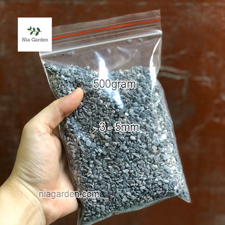 (500gr) Sỏi xanh size 2 - 5mm trải gốc cây cảnh terrarium hồ cá Nia Garden N6