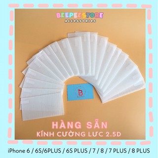 Kính cường lực iphone 2.5d cho iphone 6/6s/7/8/6plus/6splus/7plus/8plus tặng kèm khăn lau