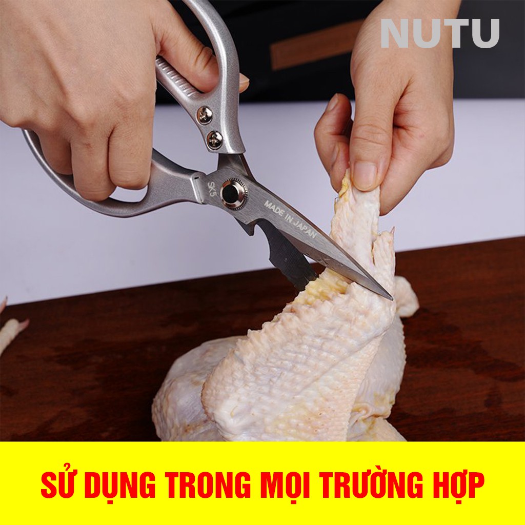 Kéo Làm Bếp Nhật Bản SK5 Đa Năng Siêu Sắc, Kéo Cắt Gà, Cắt Vịt, Cắt Thịt