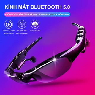 Kính mát bluetooth 5.0 SAMAWMIVI chống nước cấp độ 3 hiệu ứng âm thanh 5D đàm thoại 6 tiếng