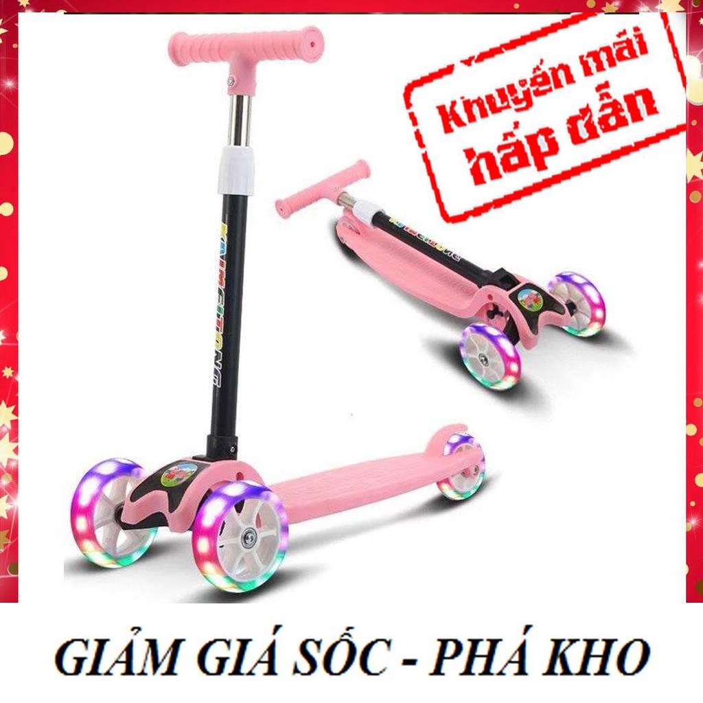 [Trợ giá] Xe trượt Scooter 3 Bánh phát sáng Có thể gấp gọn, có phanh chân