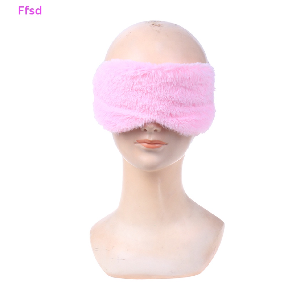 {Ffsd} Mặt Nạ Che Mắt Ngủ Phủ Lông Mềm Mại Họa Tiết Hoạt Hình Dễ Thương Dùng Khi Đi Du Lịch * Bán Chạy