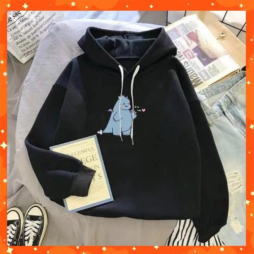 Áo khoác nỉ áo khoác hoodie nit khủng long nhí siêu dễ thương