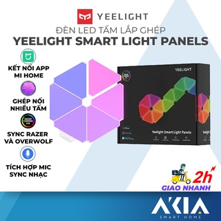 Đèn led dán tường thông minh Yeelight Smart Light Panel, đổi 16 triệu màu RGB trang trí bàn làm việc, gaming