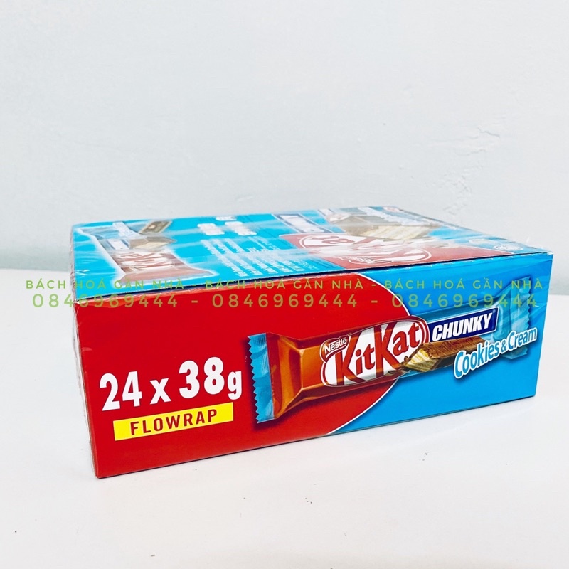 Hộp 24 thanh KitKat Chunky 912g (24 thanh x 38g)