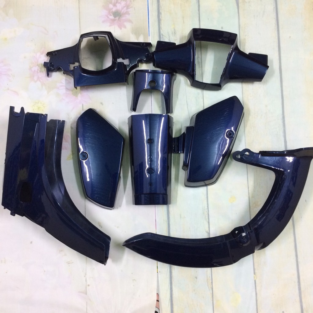 Full dàn áo xe CUB 82 MÀU XANH TÍM ./ cud DD đèn vuông .nhựa ABS loại 1