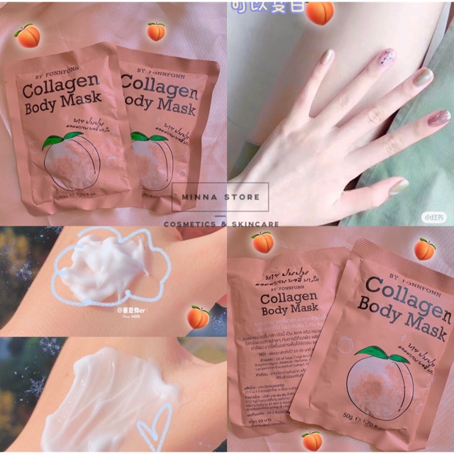 KEM Ủ TRẮNG DA TRÁI ĐÀO COLLAGEN BODY MASK BY FONNFONN | BigBuy360 - bigbuy360.vn