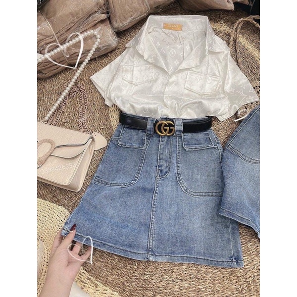 bán sỉ chân váy bò cạp cao | BigBuy360 - bigbuy360.vn