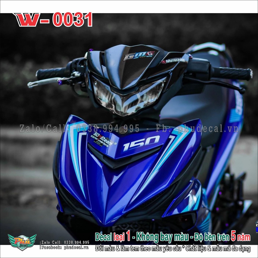 Tem rời Exciter xanh trắng Ex (11)