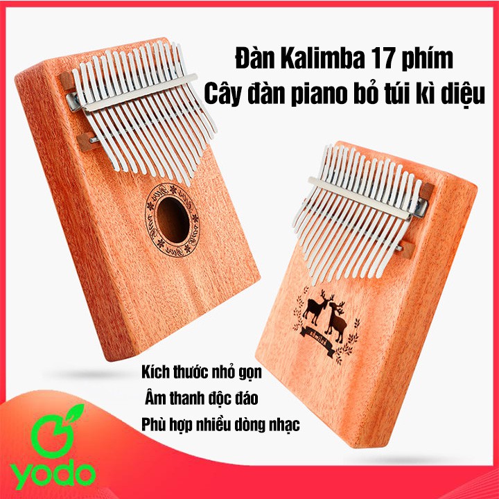 Đàn Kalimba 17 Phím Độc Đáo Gỗ Nguyên Khối Sử Dụng Bằng Ngón Tay Tiếng Trong Hay Không Tịt BH1