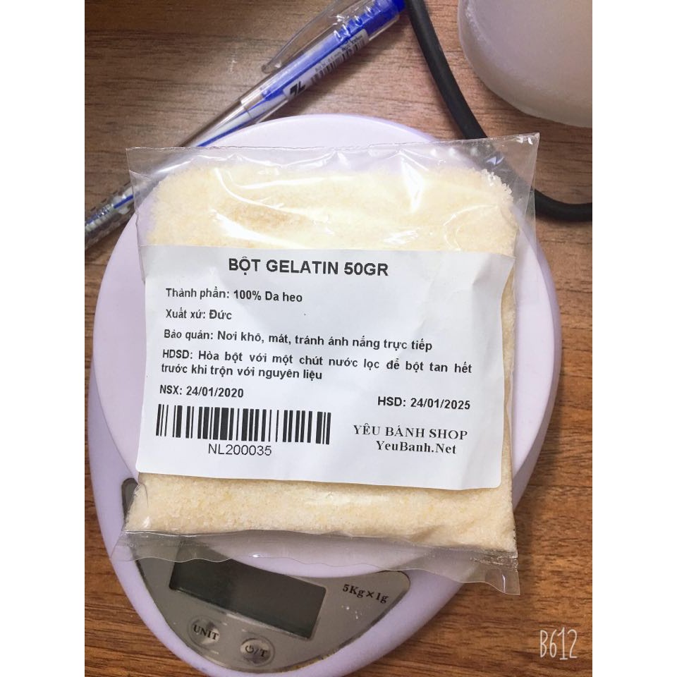Bột Gelatin 50gr