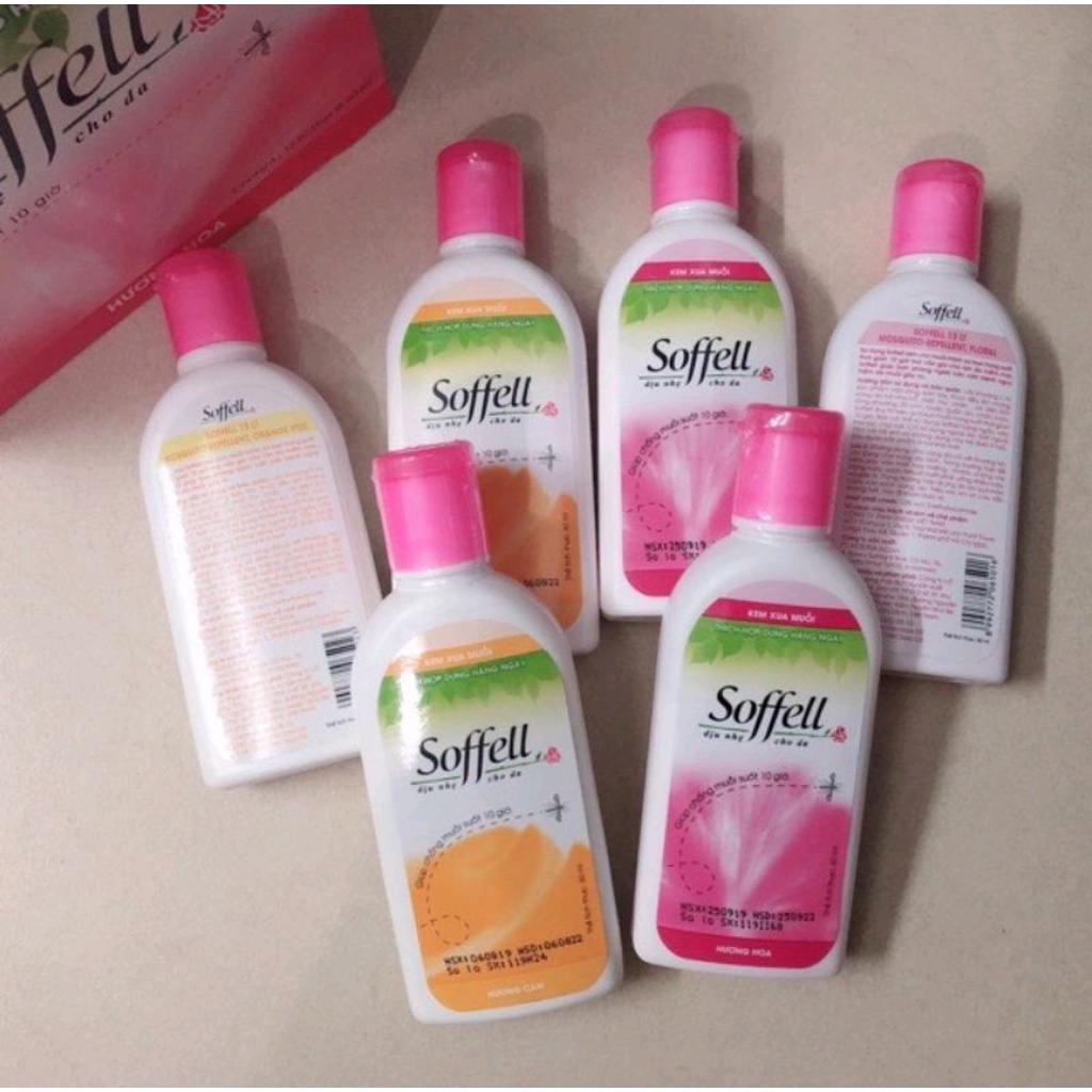 Kem chống muỗi đuổi muỗi Soffell hương thơm dịu nhẹ an toàn cho da chai 60ml