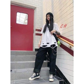 Áo thun unisex ulzzang rách có bigsize