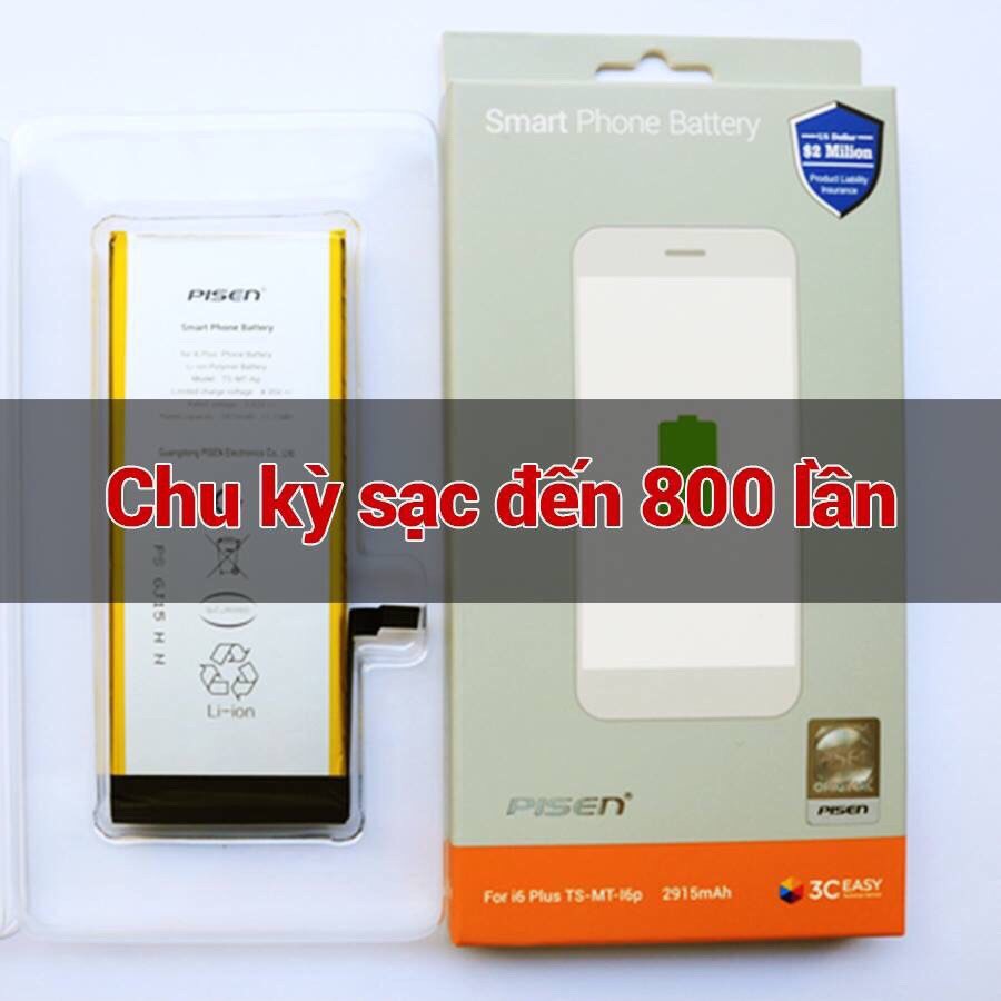 PIN PISEN CHÍNH HÃNG DÀNH CHO IPHONE 5 / 5S / 5C / 6 / 6S / 6 PLUS / 6S PLUS / 7 / 7 Plus