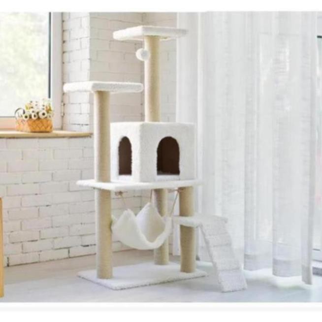 Trụ mèo leo trèo Nhà cây cho mèo cao 1,4m cat tree dụng cụ cào móng