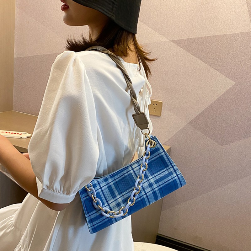 Túi xách đeo chéo họa tiết sọc caro thời trang xinh xắn cho nữ | BigBuy360 - bigbuy360.vn