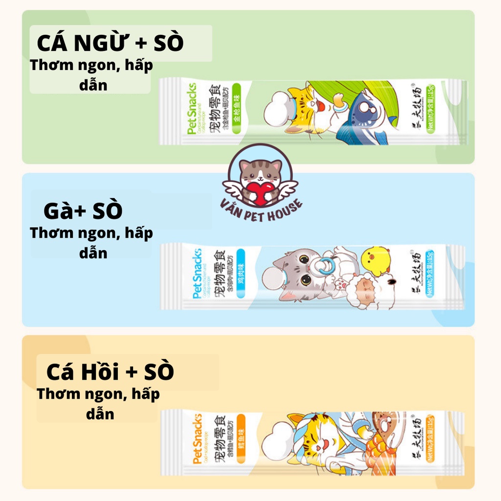 Combo 15 Thanh Súp Thưởng Pet Snack Farmy Cat Treat Cho Mèo