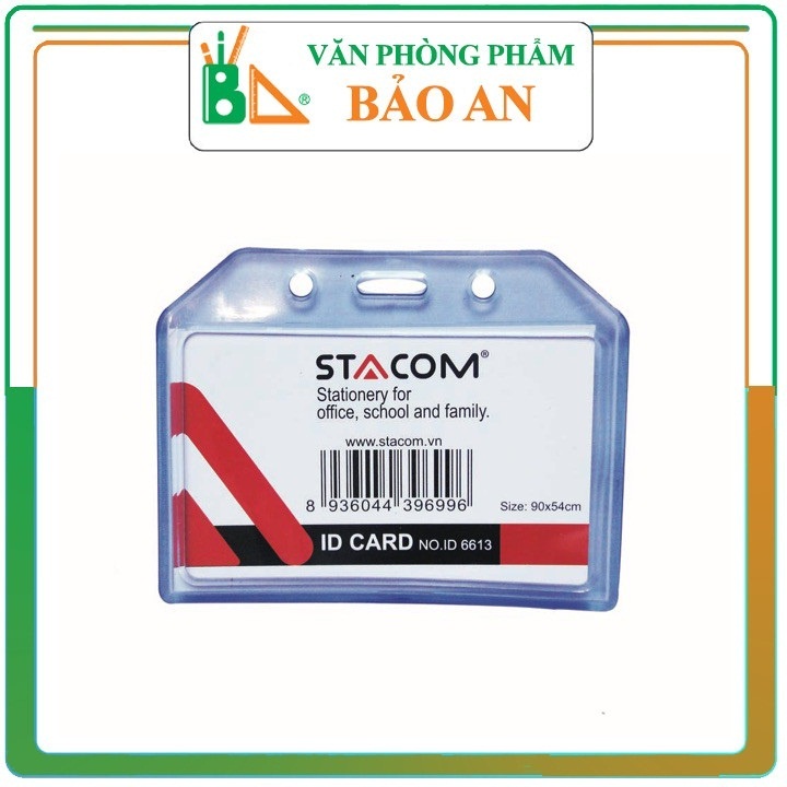 Mặt thẻ ngang nhựa dẻo dày Stacom 6613 (5 chiếc/ tập)