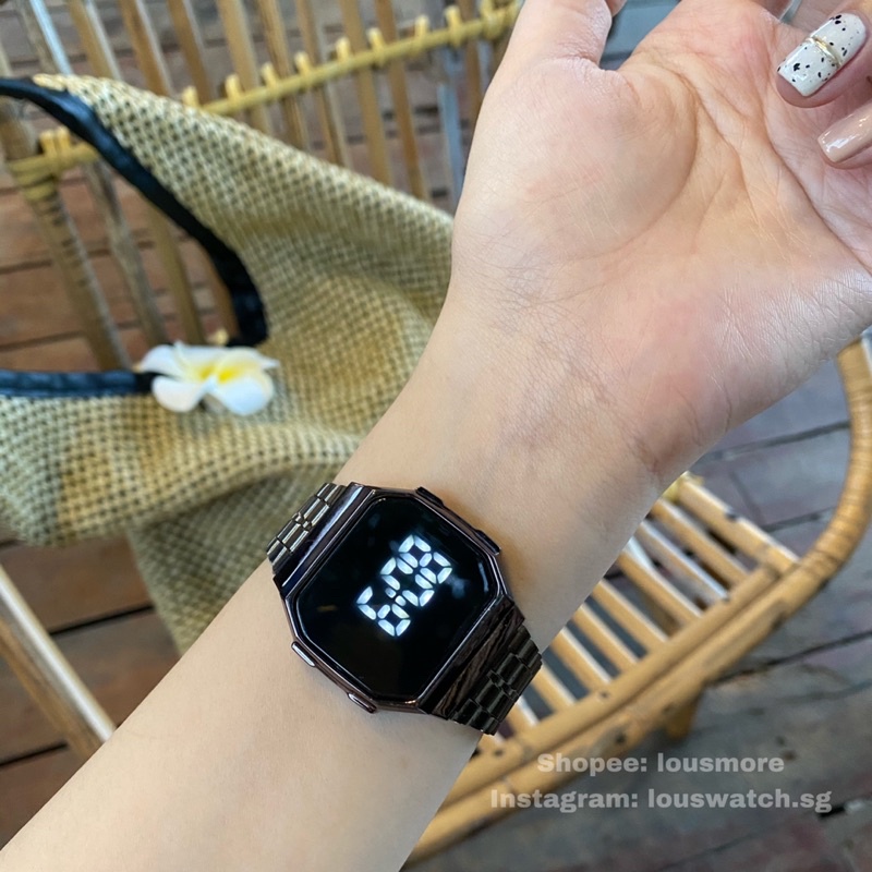 Đồng hồ nam nữ CA cảm ứng tráng gương dây thép cao cấp DHG1 LOUSMORE