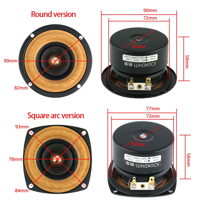 1 Loa Khuếch Đại Âm Thanh 20W 3 Inch 4ohm~8ohm