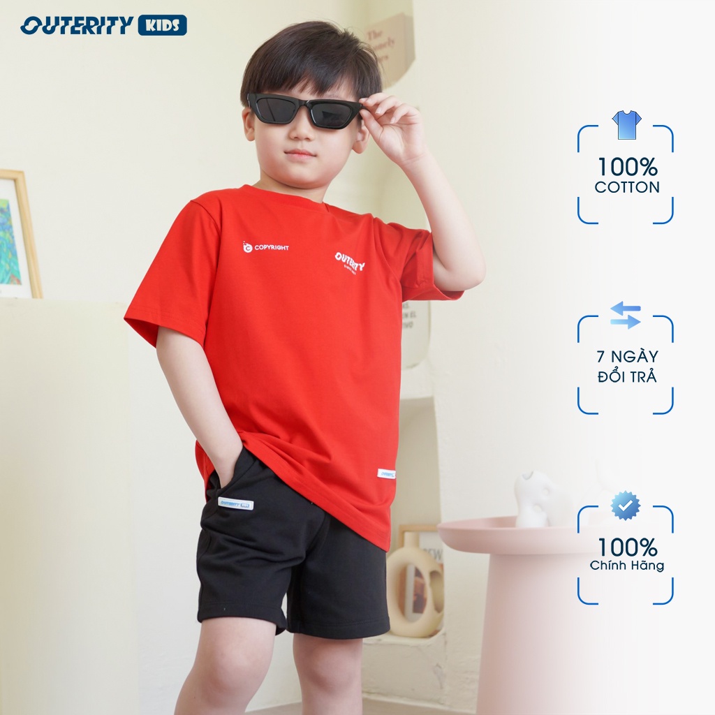 Áo thun trẻ em OuterityKids Bazic/ Đỏ - ORK110