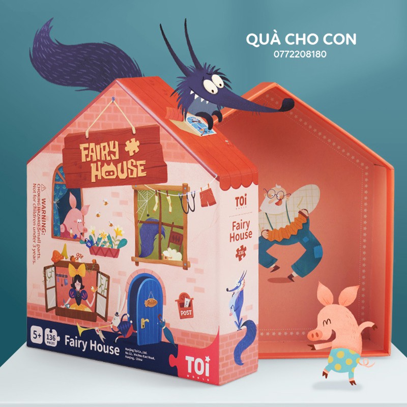 BỘ XẾP HÌNH 136 MIẾNG GHÉP NGÔI NHÀ CỔ TÍCH (FAIRY HOUSE) - HÃNG TOI