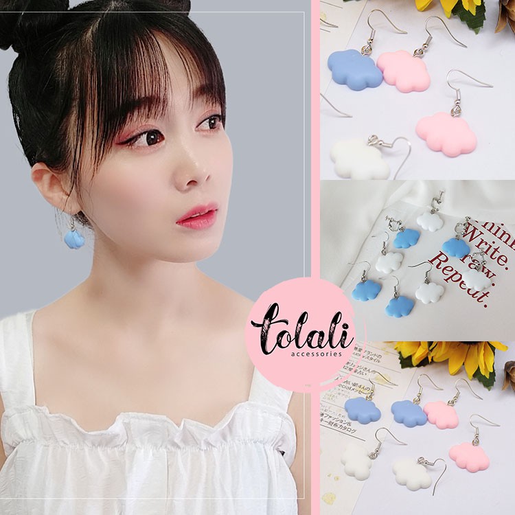Khuyên tai nữ trang hình đám mây xinh xắn Hàn Quốc KT206