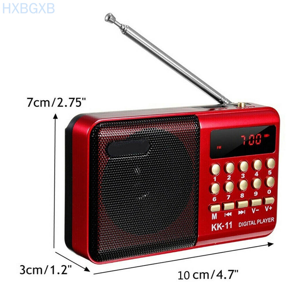 Radio Fm Kỹ Thuật Số Mini Có Thể Sạc Lại