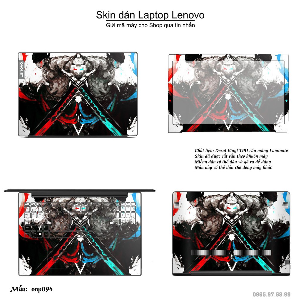 Skin dán Laptop Lenovo in hình One Piece nhiều mẫu 9 (inbox mã máy cho Shop)