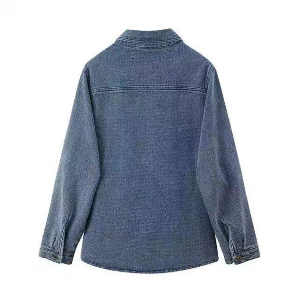 Áo Sơ Mi Denim Tay Dài Dáng Rộng Kiểu Hàn Quốc Thời Trang Mùa Xuân Mới Dễ Phối Đồ Cho Nữ s 2022