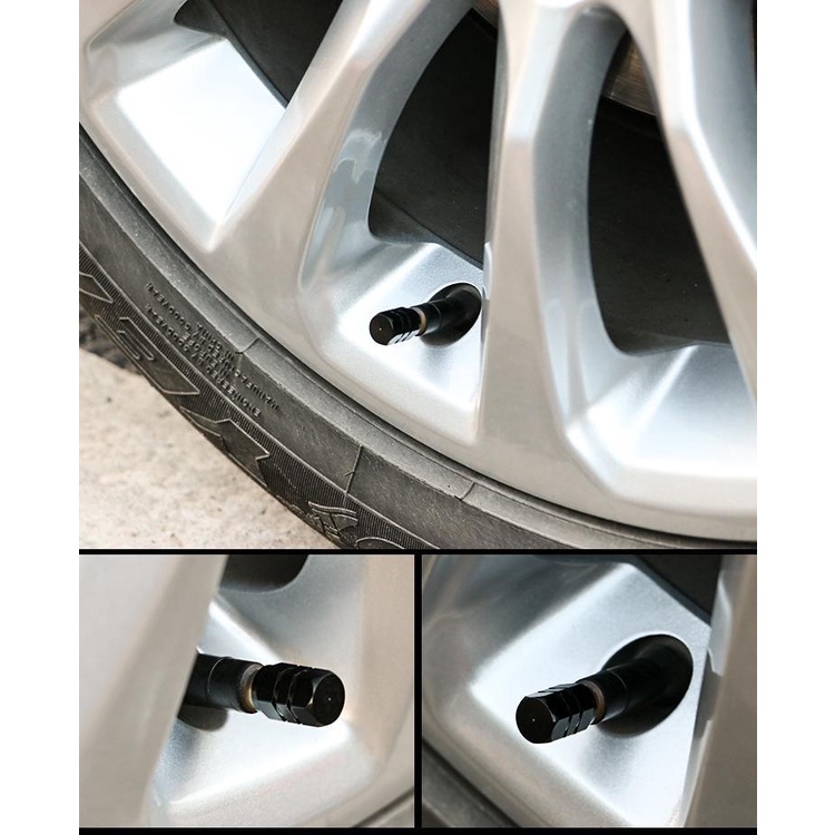Bộ 4 Vỏ Bọc Bánh Xe Đạp / Xe Máy / Xe Hơi Bằng Hợp Kim Nhôm Chống Bụi 4 Màu Tùy Chọn