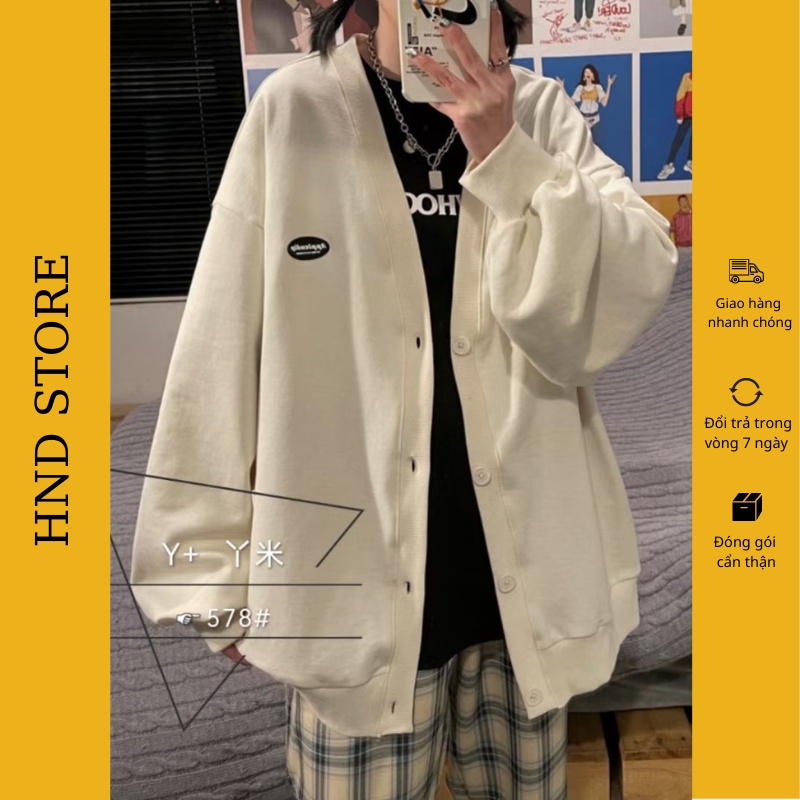 Áo Cardigan len nữ form rộng dáng dài Hàn Quốc nam nữ mặc đều đẹp HNDCDG05