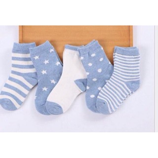Vớ Chân Cao Cổ Robibabi Set 5 Đôi Cho Bé